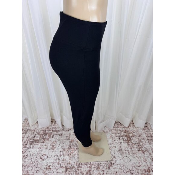 Women's Zenana Plus Size Wide Waistband Full Length Leggings Black - Picture 6 of 11